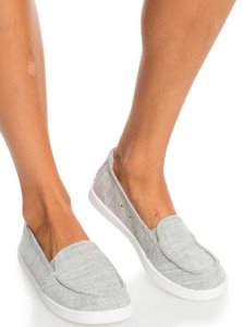 Roxy Minnow Slip-On Shoes Cool Grey | QLMGY-9182