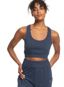 Roxy Next Set Sporty Bralette Top Mood Indigo | KSOIZ-8536