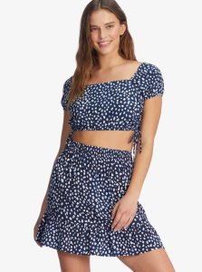 Roxy Night Out Skirt Mood Indigo Wild Dots | RDSZQ-8309