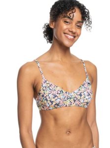 Roxy Printed Beach Classics Bra Bikini Top Mood Indigo Ditsy Love | EDIJC-0942