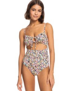 Roxy Printed Beach Classics One-Piece Swimsuit Mood Indigo Ditsy Love | JFXSP-5071