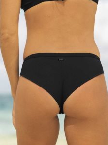 Roxy Pro The Snap Turn Cheeky Bikini Bottoms Anthracite | KSDZQ-8910