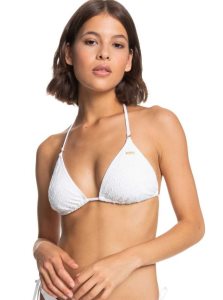 Roxy Quiet Beauty Triangle Bikini Top Bright White | NHZSK-9621