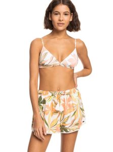 Roxy Salty Tan Shorts Bright White Subtly Salty Mult | CORPX-5394