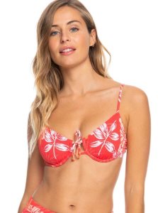 Roxy Seaside Tropics Underwired Bra Bikini Top Hibiscus Seaside Tropics V1 S | VZOTR-0931