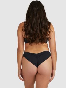 Roxy Solid Beach Classics Cheeky Bikini Bottoms Anthracite | VGDLF-8053