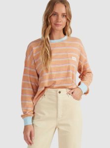 Roxy Starry Sky Long Sleeve T-Shirt Toast Beach Bum Stripes | ZJYDK-5783