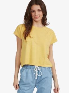 Roxy Sun Lines Oversized T-Shirt Ochre | BTYQO-3871