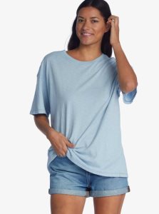 Roxy Surf Shadows Oversized T-Shirt Powder Blue | KXBMS-6501