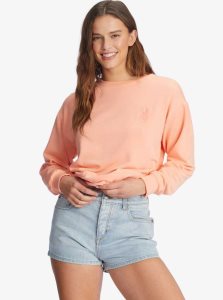 Roxy Surfing By Moonlight Long Sleeve Lounge Top Papaya Punch | YKABE-2536