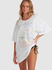 Roxy Sweet Jane Oversized T-Shirt Bright White | WLTHM-8932