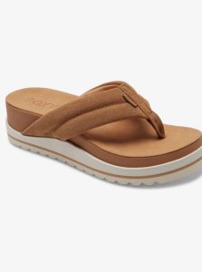 Roxy Thessa Leather Sandals Tan | YCIEM-7024