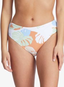 Roxy Wildflowers Reversible Full Bikini Bottoms Bright White Undertone S | OZUFW-3650